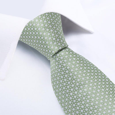 Cravate Verte Pois Blanc