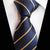 Cravatta blu navy con strisce gialle