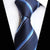 Cravatta blu navy con righe azzurre