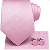 Cravatta Rosa con Pois Bianchi