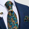 Cravate Paisley Bleu, Bleu Marine Et Orange