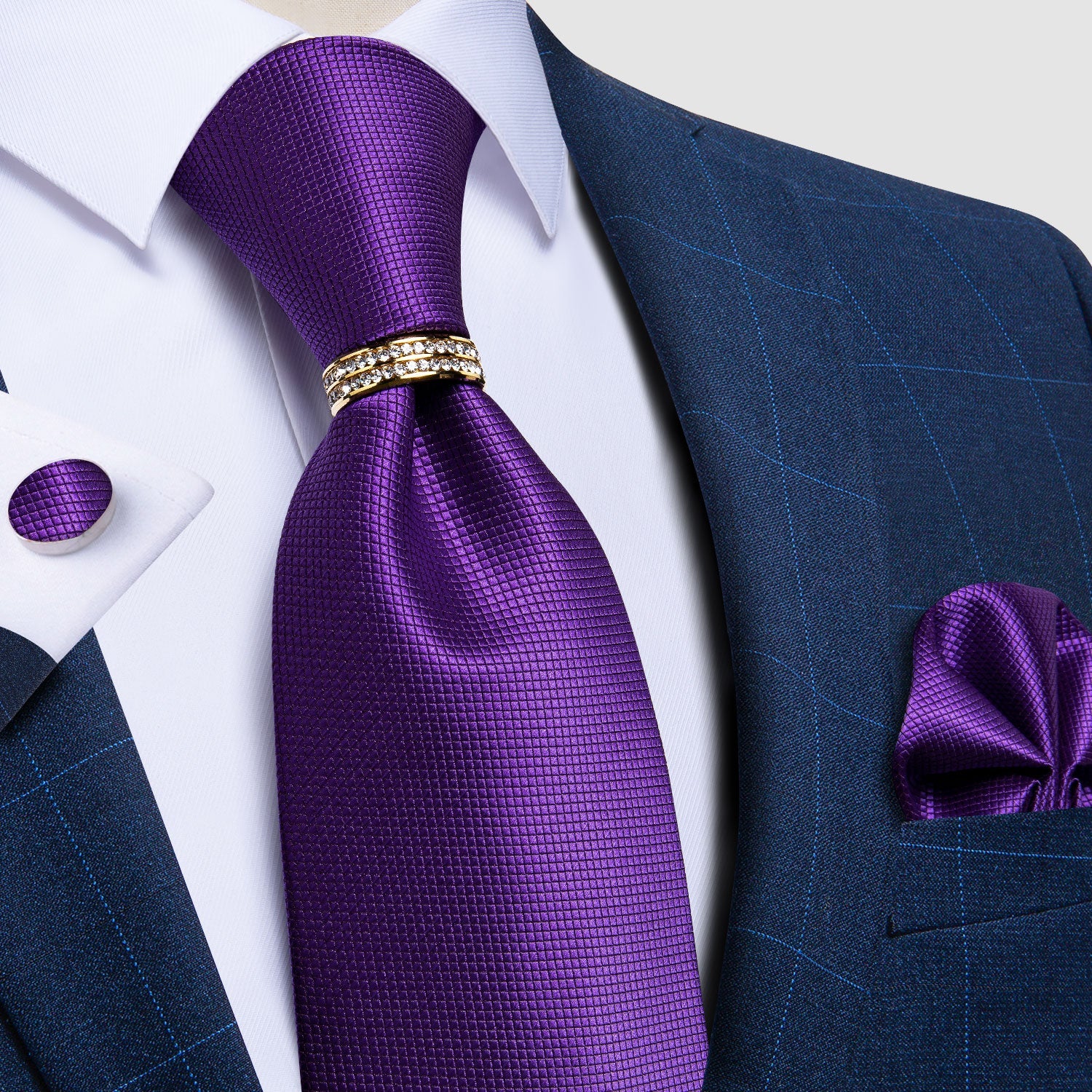 Corbata de boda morada