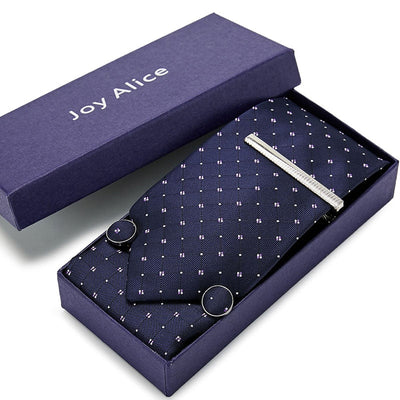 Cravatta Blu Navy con Pois Bianchi