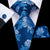 Ocean Blue slips med hvide blomster