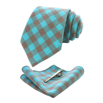 Gravata Azul e Cinza