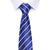 Cravatta a righe blu-bianche