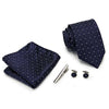 Cravatta Blu Navy con Pois Bianchi