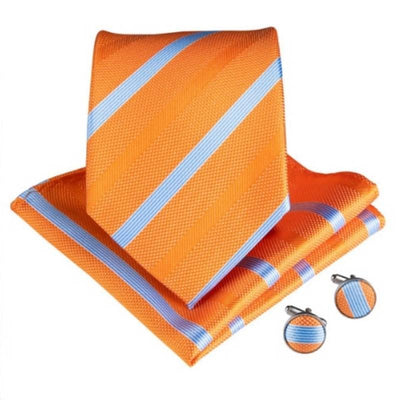 Modrá a oranžová kravata